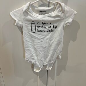 Indigo Baby White Graphic onesie 6-12m